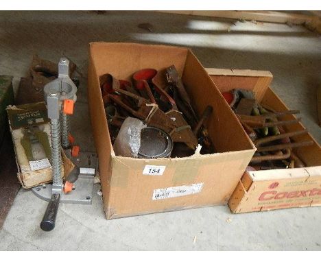 Two boxes of tools etc.,