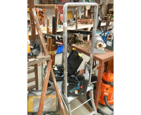 An aluminium step ladder.