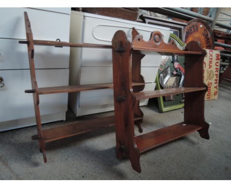 Two wall mounted display shelf