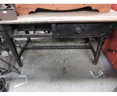 A vintage pine farmhouse table