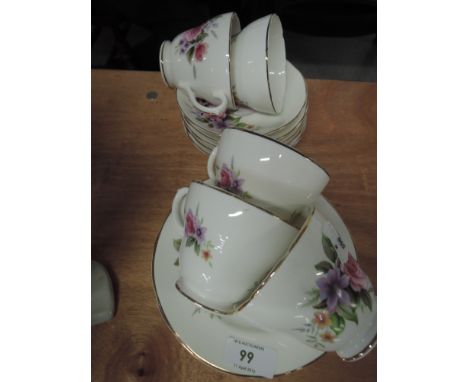 A part floral tea service