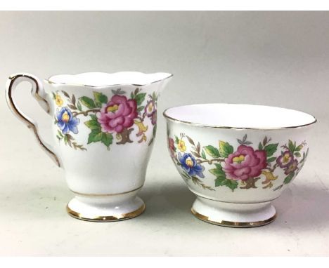 ROYAL DOULTON TEA SERVICE, AND A ROYAL STAFFORD COFFEE SERVICE the Royal Doulton in the Chateau Rose pattern and the Royal St