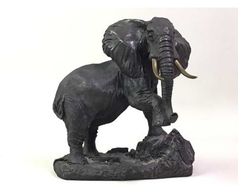 HEREDITES BRONZED FIGURE OF AN ELEPHANT, model RCS 220cm high