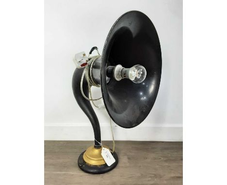 CLARITONE LOUDSPEAKER LAMP, 20TH CENTURY raised on a circular base57cm high