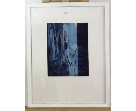 * JO GANTER RSA (BRITISH b. 1963), BLUE etching on paper, signed, titled and numbered 6/10mounted, framed and under glassover