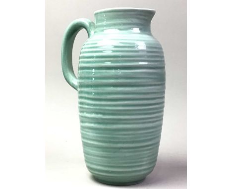 CLARICE CLIFF FOR NEWPORT POTTERY JUG, AND OTHER CERAMICS  including an Adderley ware fruit bowl and a decorative lidded jar,