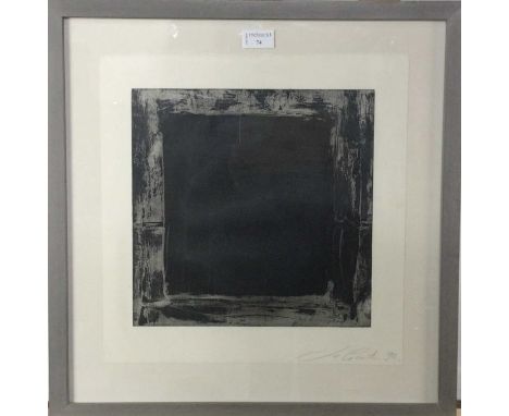 * JO GANTER RSA (BRITISH b. 1963), UNTITLED etching on paper, signed and dated '90mounted, framed and under glassoverall size