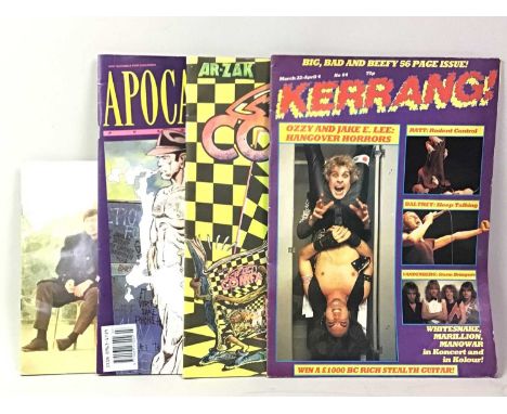 LARGE COLLECTION OF COMICS AND MAGAZINES, including Brainstorm, Skull, The Face, Heavy Metal, Kerrang, Krazy Kat, The Spirit 