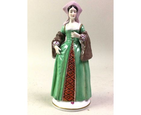 GROUP OF SITZENDORF FIGURES, of the six wives of Henry VIII20cm highQty: 6