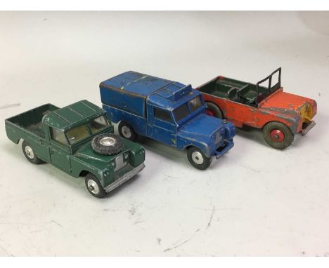 GROUP OF DIECAST MODEL VEHICLES, including a Corgi Land Rover, a Dinky Land Rover, a Dinky Ford Anglia 155 and other diecast 