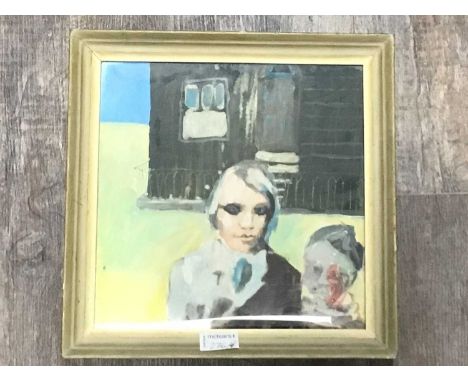CLIFFORD HANLEY, RECONNAISSANCE also an unsigned oil on panel of a French street scene, and a pastel portraiteach framed Qty: