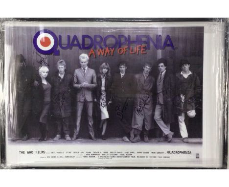 QUADROPHENIA POSTER, with facsimile signatures, framed and under glassOverall good condition frame still in plastic wrapping,