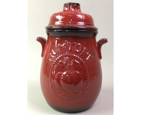 WEST GERMAN CERAMIC JAR, AND OTHER ITEMS  including an oil lamp and table lamp
