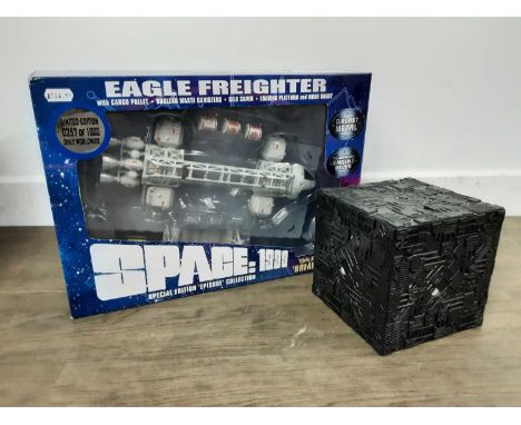 SPACE 1999: EAGLE FREIGHTER MODEL, AND OTHER ITEMS  the Eagle Freighter model in original box, along with Hell Raiser collect