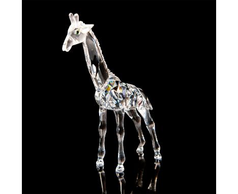 African Wildlife theme group. Clear crystal body, a frosted crystal mane and antlers, and peridot-color crystal eyes. Swarovs