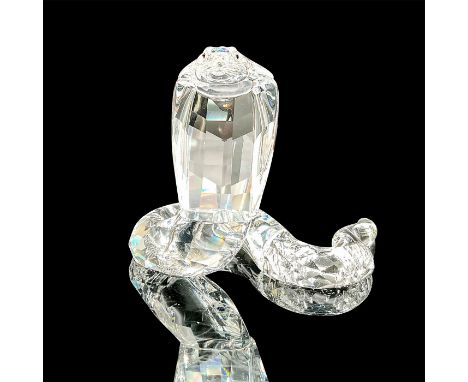 This retired cobra was part of the African Wildlife collection and is made from clear faceted crystal and has a rhodium forke