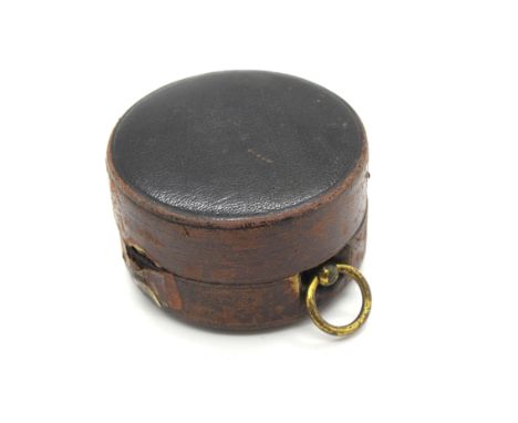 J H Steward 54 Cornhill, London, brass cased pocket aneroid barometer with silvered dial stamped 2281, 4.5cm diameter excludi