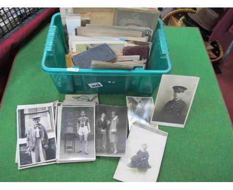 Early XX Century Postcards, including 'Yew Tree Inn', Welsh Lady, Soldier, Tug O' War, Gleadless, Blackpool Roller Coaster, D