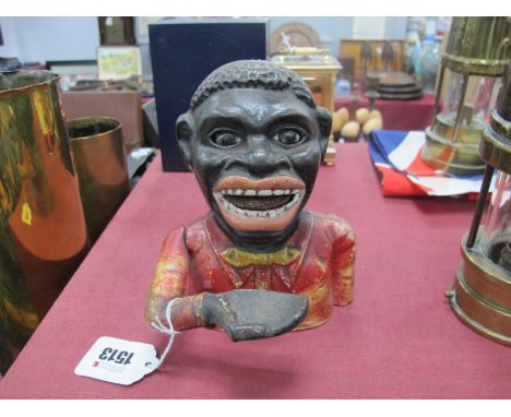 Vintage Novelty Money Box, 15cm high. These items are listed on the basis they are illustrative of a bygone culture in which 