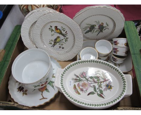 The Botanic Garden Twin Handled Casserole Dishes, 26cm wide, Royal Worcester 'Evesham' souffle dish, small dishes, quiche dis