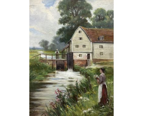 Joel Owen aka Francis E Jamieson (British 1895-1950): Mill at Sonning on the River Thames, oil on panel signed and dated 1927