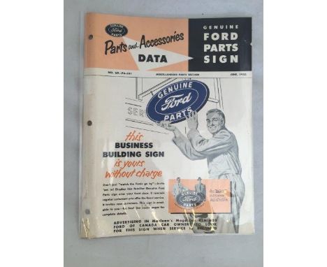 A Ford Genuine Parts information leaflet. 