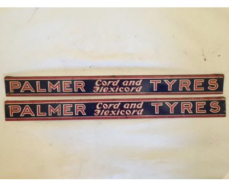 A pair of 'Palmer Cord and Flexi-cord Tyres' shelf strips.