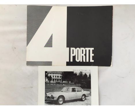 A Maserati Quattroporte sales brochure with leaflet insert.