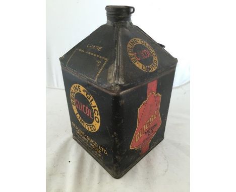 A Redline-Glico Limited square gallon pyramid can.