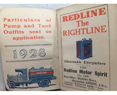 A rare Redline Motor Spirit diary for 1928.