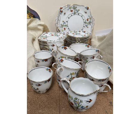 A Royal Albert Iris pattern part tea service 