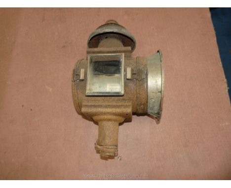 A large iron carriage Lamp, a/f.