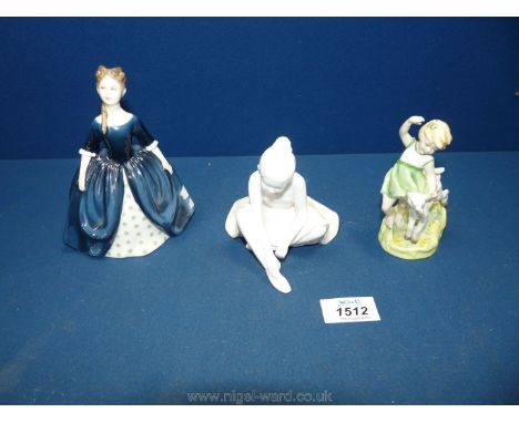 A Royal Worcester figure 'Springtime' modelled by F.G. Doughty, a Coalport figure 'Prima Ballerina 2000', and a Royal Doulton