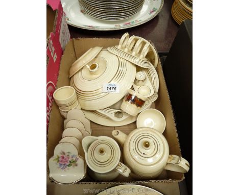 A quantity of china including Booths, Royal Worcester, Palissy, etc.