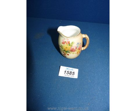 A Royal Worcester hand painted miniature cream Jug 