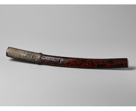 A RARE LACQUERED WOOD BOKUTO (DOCTOR'S SWORD)Japan, 18th to 19th century, Edo period (1615-1868)Finely carved as a wakizashi,