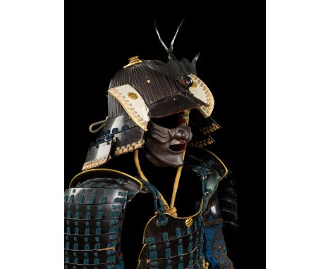 A SUIT OF ARMOR WITH A SUJIBACHI KABUTO SIGNED YOSHIMICHI AND WITH SWALLOW MAEDATEThe kabuto signed YoshimichiJapan, Edo peri