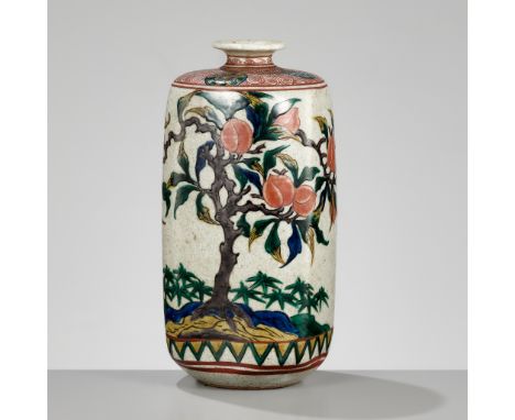 A KO-KUTANI PORCELAIN TOKKURI (SAKE BOTTLE), WITH FUKU MARKMarked FukuJapan, Edo period (1615-1868)Thickly potted as a tokkur