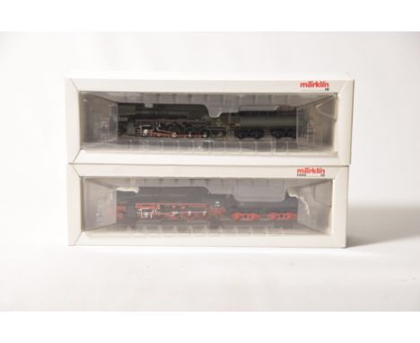 Two boxed Marklin locomotives and tendersNo. 8315 2-10-0 locomotive with eight wheel tender - BR52 and 34156 2-10-0 locomotiv