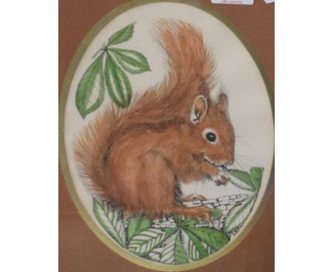 After Sheila Mannes-Abbott (1939-2014) a group of four oval wildlife prints, published by Artlines, hand-coloured by the arti