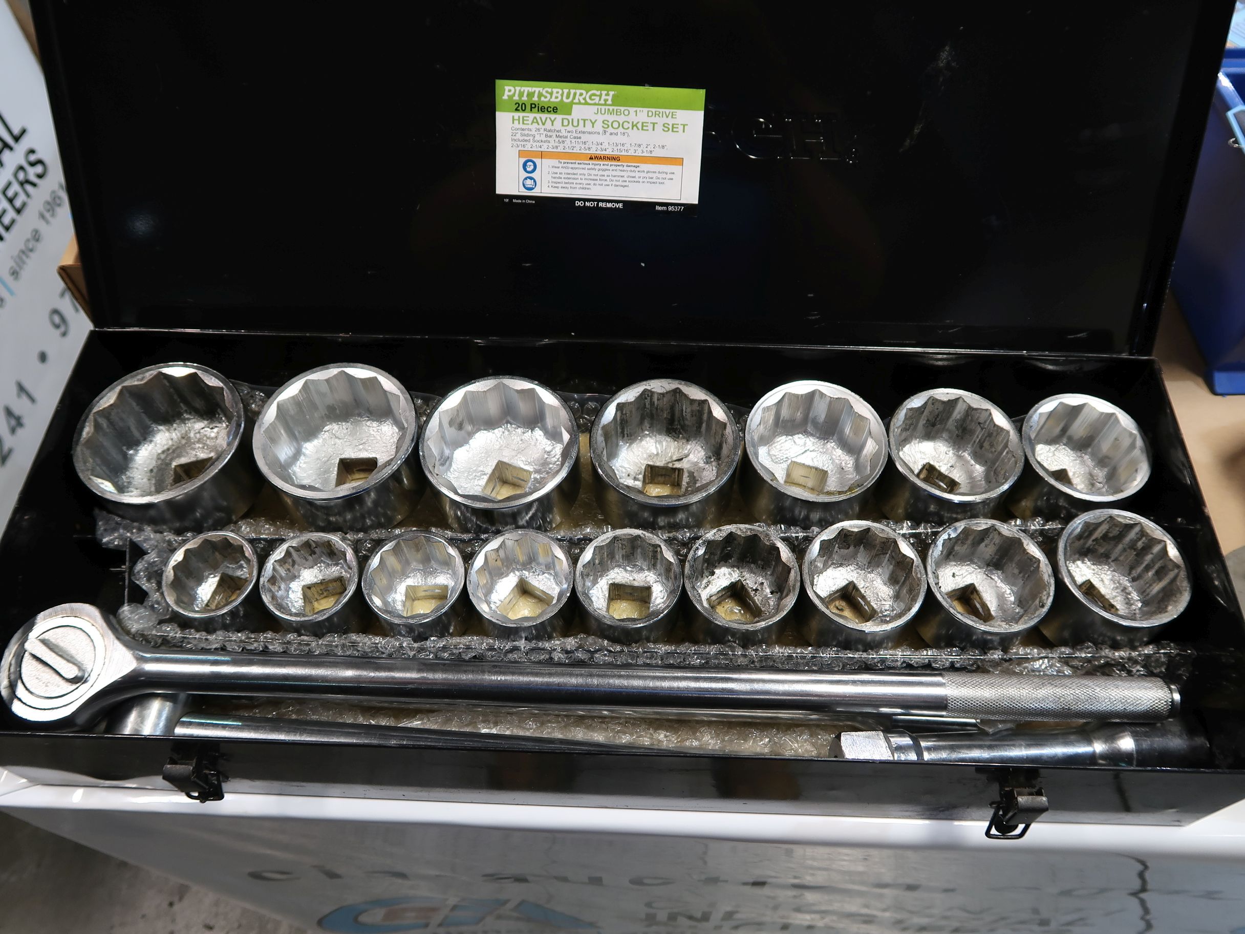 1" DRIVE PITTSBURGH 20PIECE HEAVY DUTY SOCKET SET