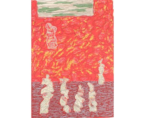 Peter Griffin (1947 - 2020), vestal virgins, lithograph, signed in pencil, no. 13/50, image 65cm x 45cm, unframed Very good c