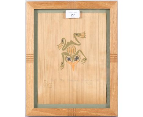 Bill Reid (1920 - 1998), Haida Frog, 1995, silkscreen print on bark paper, no. 74/100, titled in pencil, signed by the artist