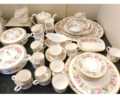 A large quantity of Royal Worcester Royal Garden porcelain dinner service, to include meat plates, dinner plates, side plates