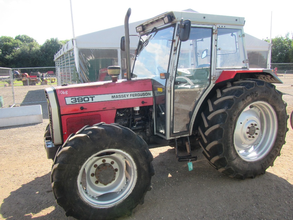 Massey Ferguson 390T 4wd Tractor c/w 16.9x34 Tyres Hours: 7268 Reg. No ...