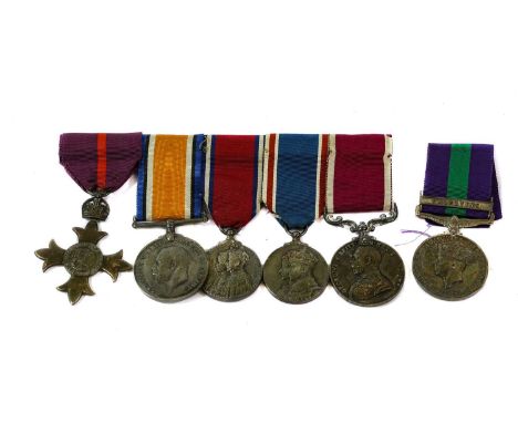 An MBE Long Service Group of Six Medals, awarded to 1025 W.O.CL.2 S.HOLMAN A.P.C., comprising M.B.E. first type, Military, wi