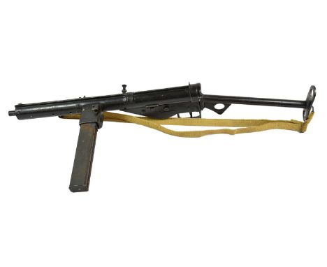 A Deactivated Sten Mk3 Submachine Gun, numbered A06681, with T shaped shoulder stock, detachable stick magazine and 1944 date