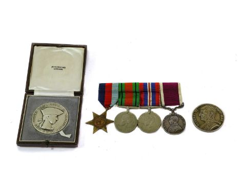 A Second World War Long Service Group of Four Medals, awarded to 1 852559 W.O.CL.II W.T.DIXON, R.E., comprising 1939-45 Star,