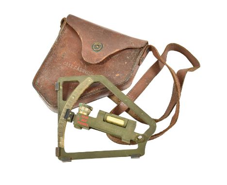 A Second World War Six-pounder Gun Sight, in black enamelled brass, marked No.39 Mk.I.S. O.S. 767-G.A. 1942, No.244 and with 