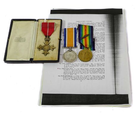 A First World War OBE Group of Medals, awarded to LT.COL.W.(Wifred) J.(James) DUNN, Army Medical Service comprising OBE Mily.